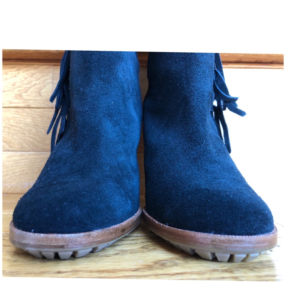 NEW 5 COACH Heel Short Boots Booties Suede - Picture 4 of 8